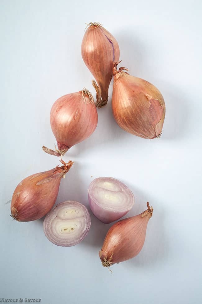 Shallots for pickling with apple cider vinegar