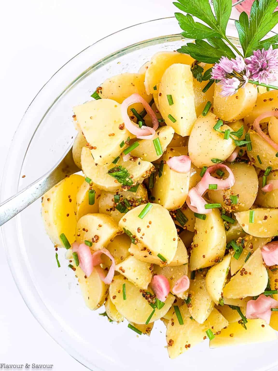 Italian Potato Salad with Pickled Shallots Flavour and Savour