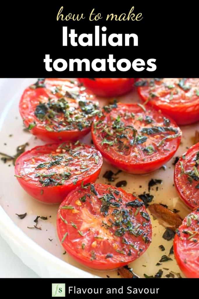 How to make Italian tomatoes with text overlay