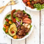 A round bowl of Chipotle Chicken Cobb Salad