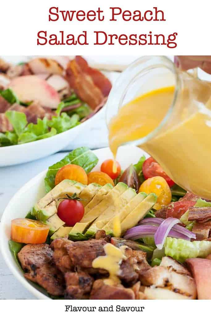 PInterest pin for Sweet Peach Salad Dressing