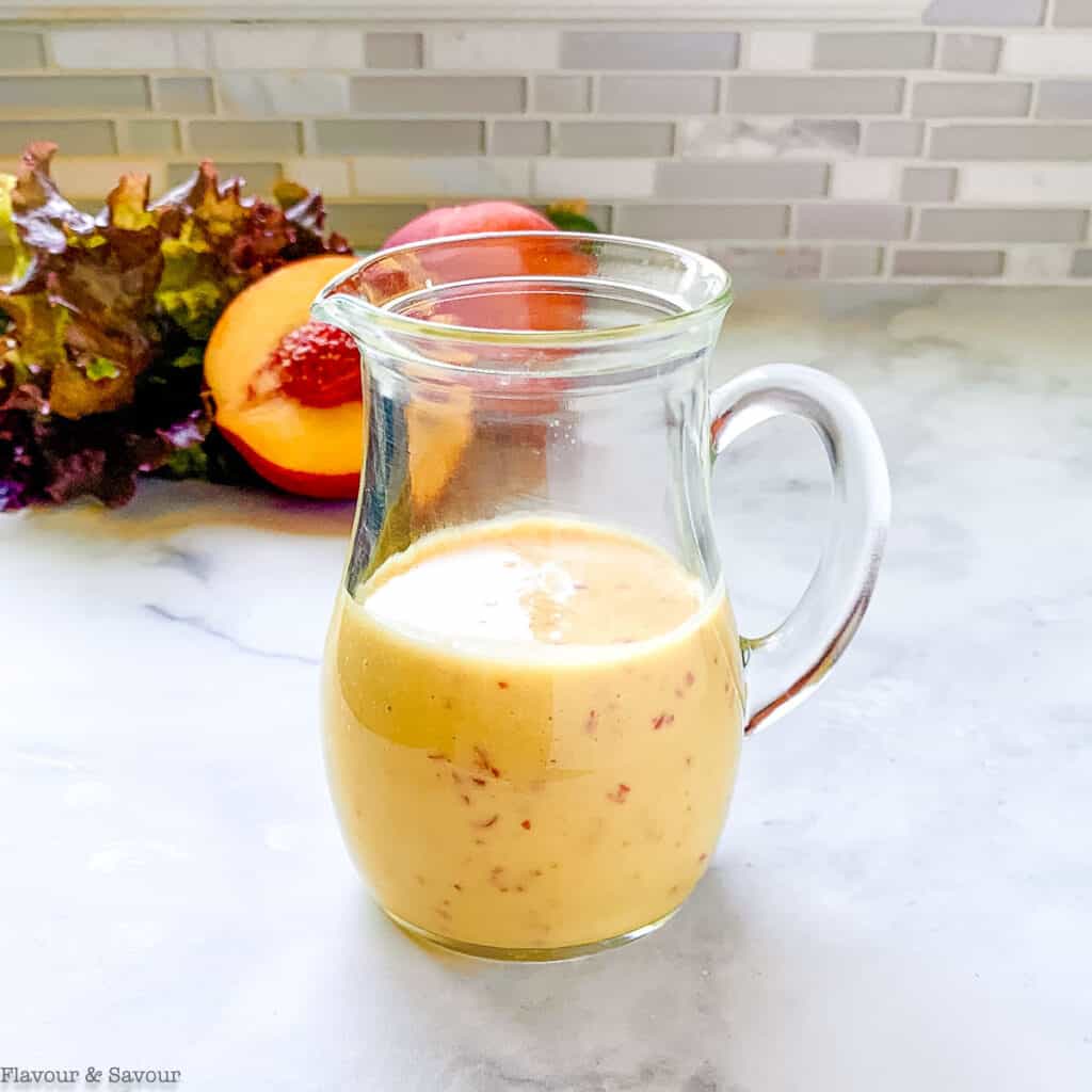 Homemade Sweet Peach Salad Dressing Flavour and Savour