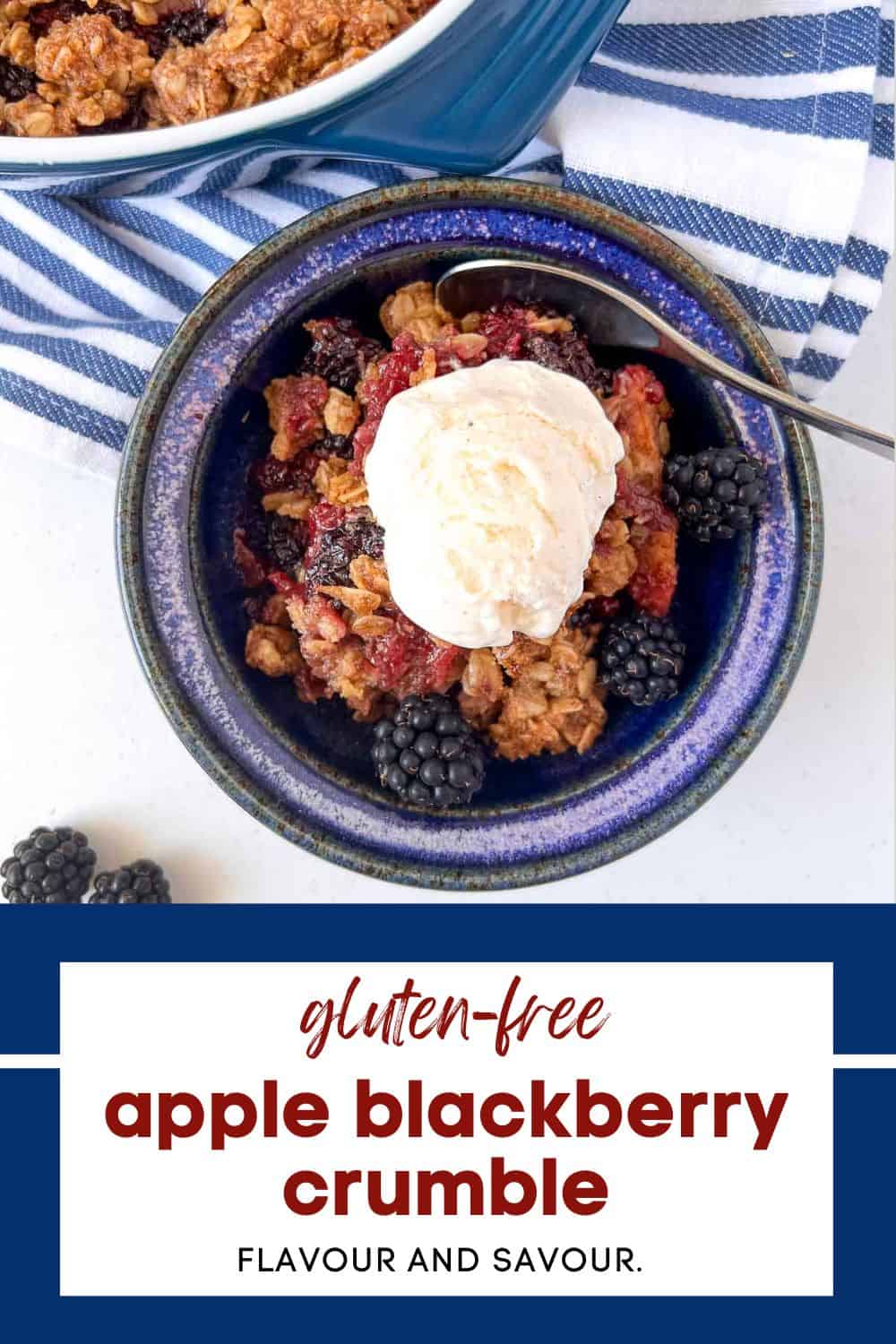 Gluten-Free Apple Blackberry Crumble - Flavour and Savour