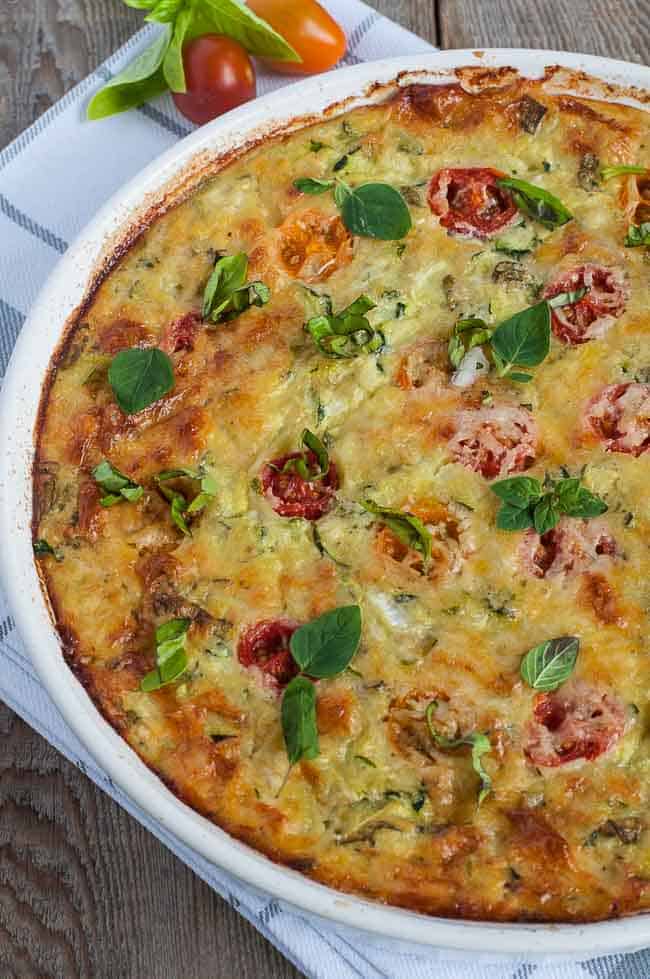 Cheesy Crustless Zucchini Quiche Flavour and Savour