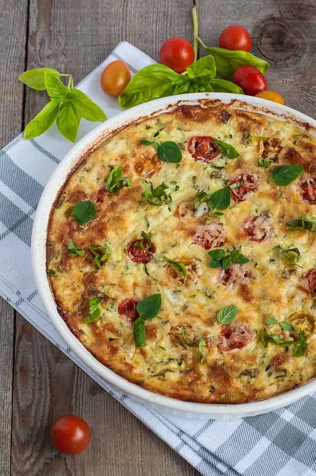 Cheesy Crustless Zucchini Quiche Flavour and Savour