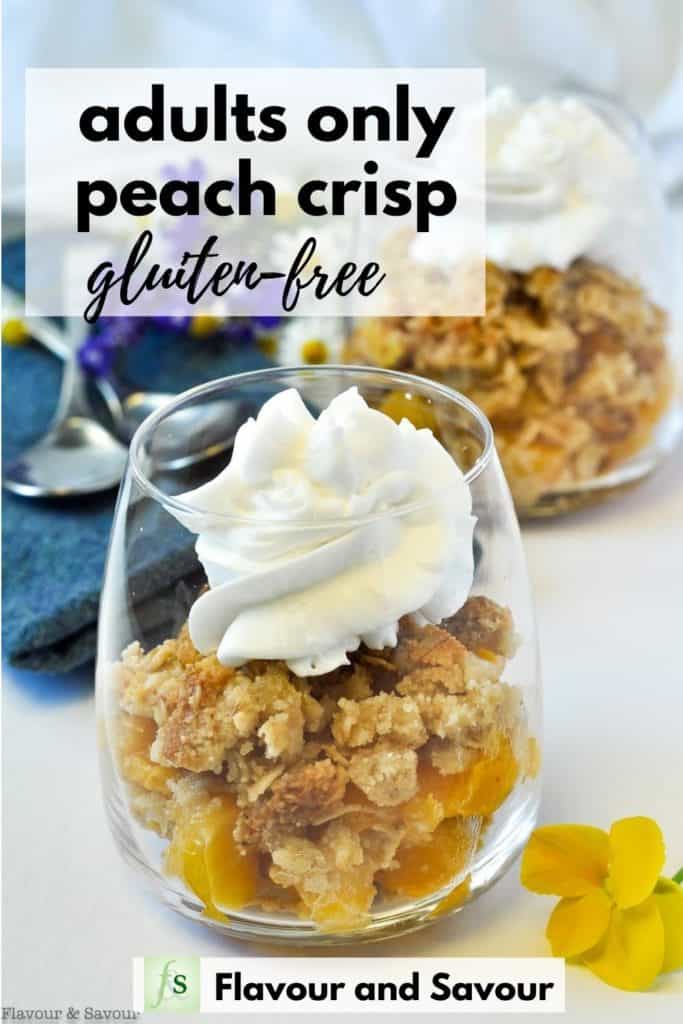 PInterest pin for Adults only Peach Crisp Gluten-free
