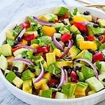 Tomato Avocado Black Bean Salad with Cilantro Lime Dressing