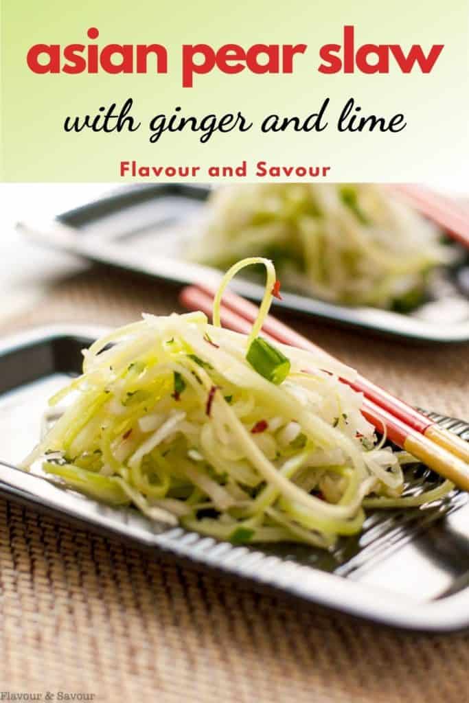 Asian Pear Slaw Image with text overlay