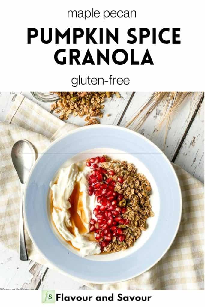 Text and image for Maple Nut Pumpkin Spice Granola