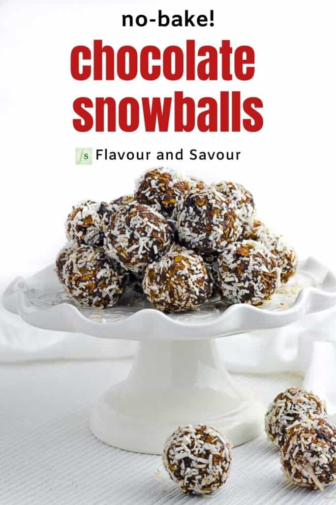 Image and text overlay for Chocolate Snowballs