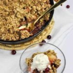 A serving of Skillet Cranberry Apple Crisp