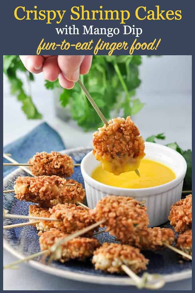 Pinterest Pin for Thai Shrimp Cakes