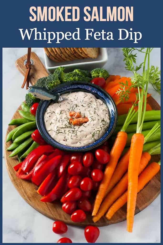 Pinterest pin for Smoked Salmon Feta Dip