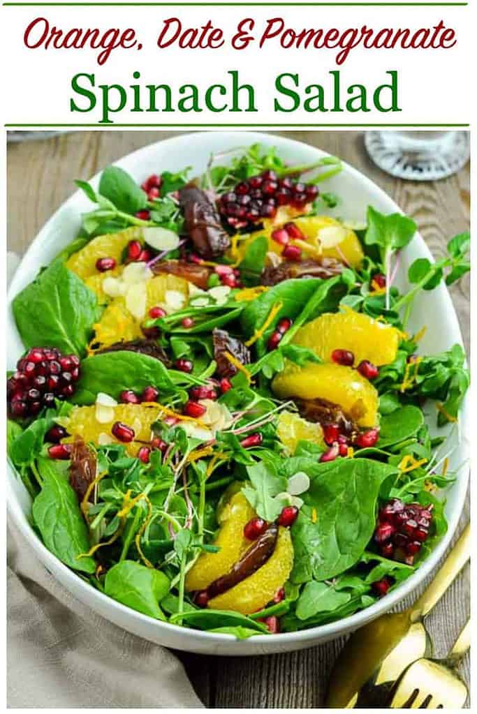 Pin for Orange Date Spinach Salad