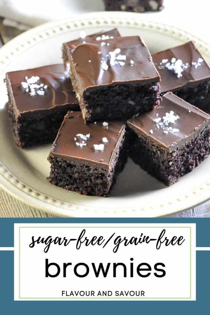 image with text for sugar-free grain-free brownies