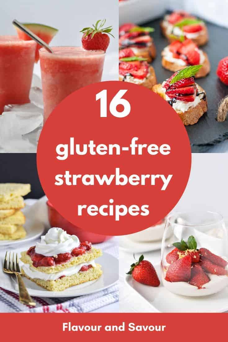 Pinterest pin for 15 Gluten-Free Strawberry Recipes