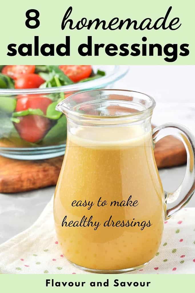 PInterest pin 2 for 8 homemade salad dressings