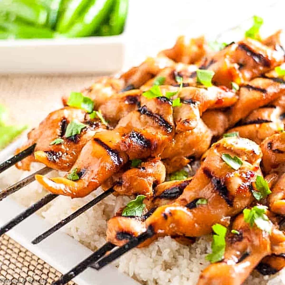 Skewered: Sambal chicken skewers