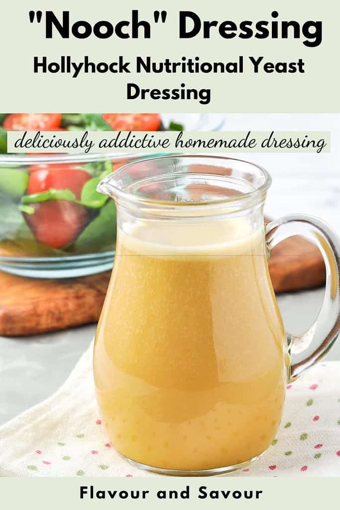 Pinterest pin for Nutritional Yeast Dressing 2