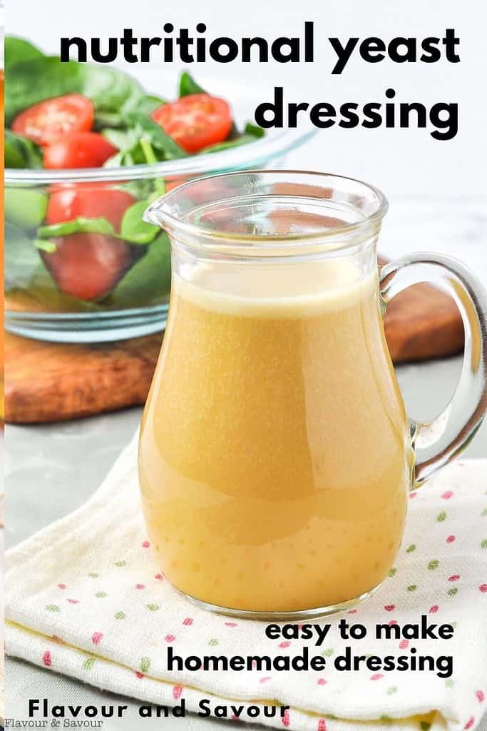 Pinterest Pin for Nutritional Yeast Dressing 3