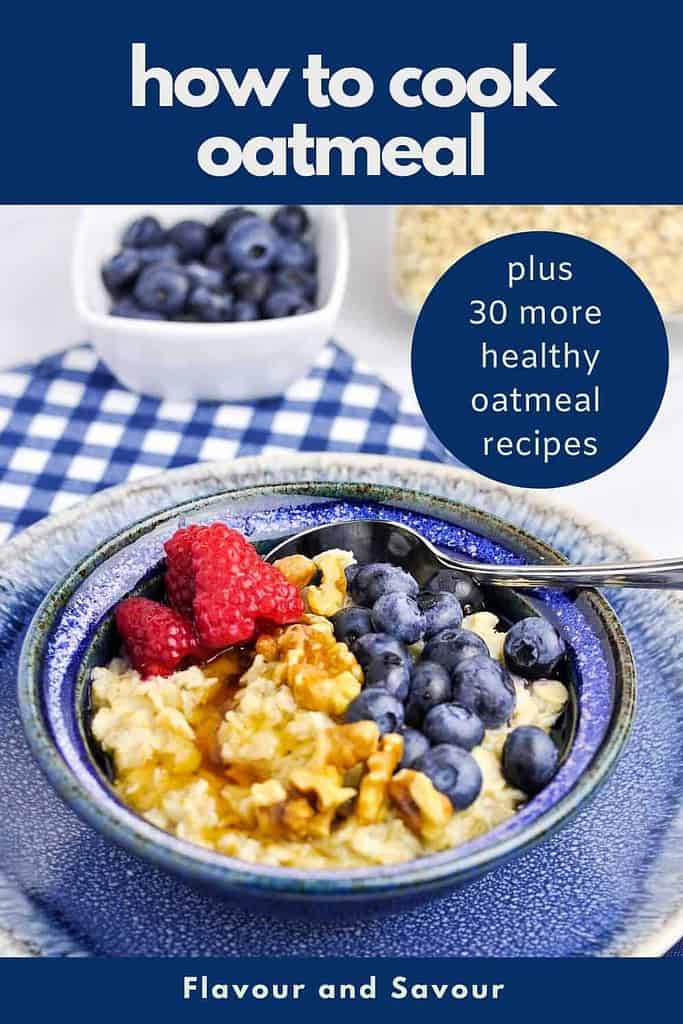 Pinterest pin for How to Cook Oatmeal
