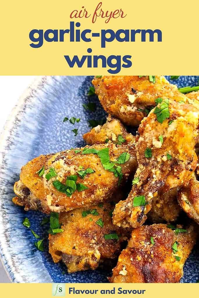 Pinterest Pin Air Fryer Garlic Parmesan Wing