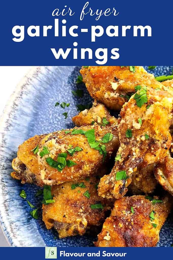 Air Fryer Garlic Parmesan Wings pin