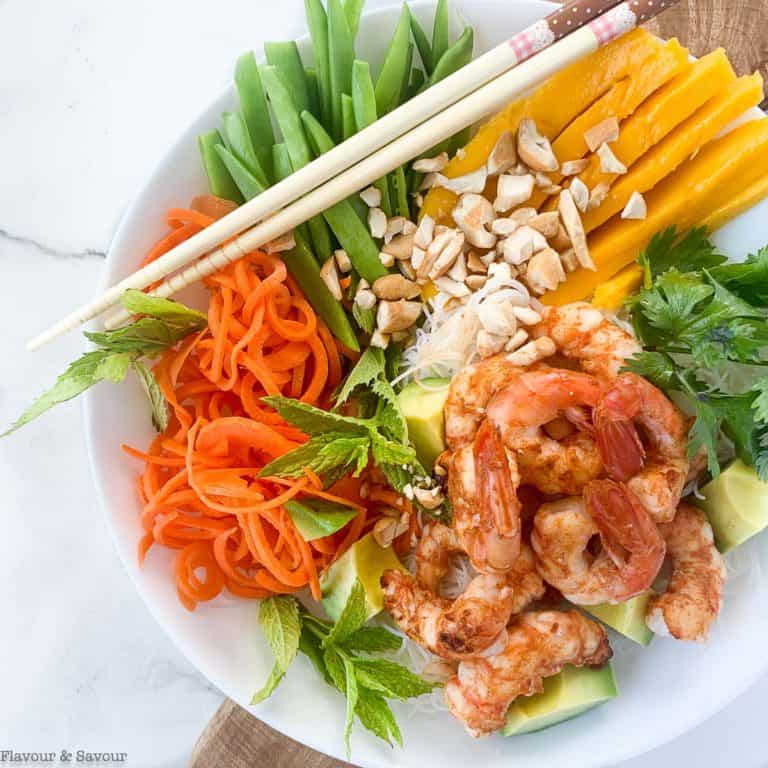 Vietnamese Prawn (Shrimp) Noodle Bowl - Flavour and Savour