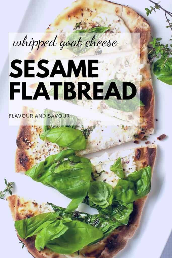 PInterest PIn for Whipped Goat Cheese Sesame Flatbread