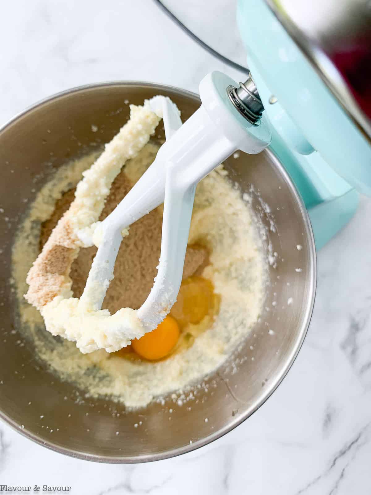 adding eggs to wet ingredients