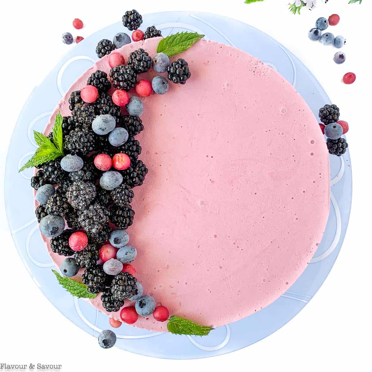 Blackberry Cheesecake Ice Cream Cake Glutenfree Flavour and Savour