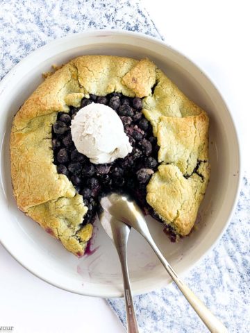 Blueberry Lemon Ginger Galette overhead view