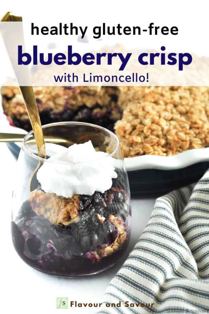 Pinterest pin for Gluten-Free Blueberry Crisp