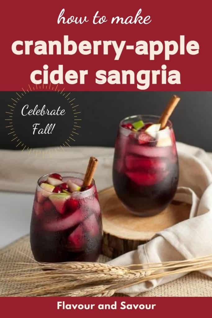 Graphic image for how to make Cranberry Apple Cider Sangria