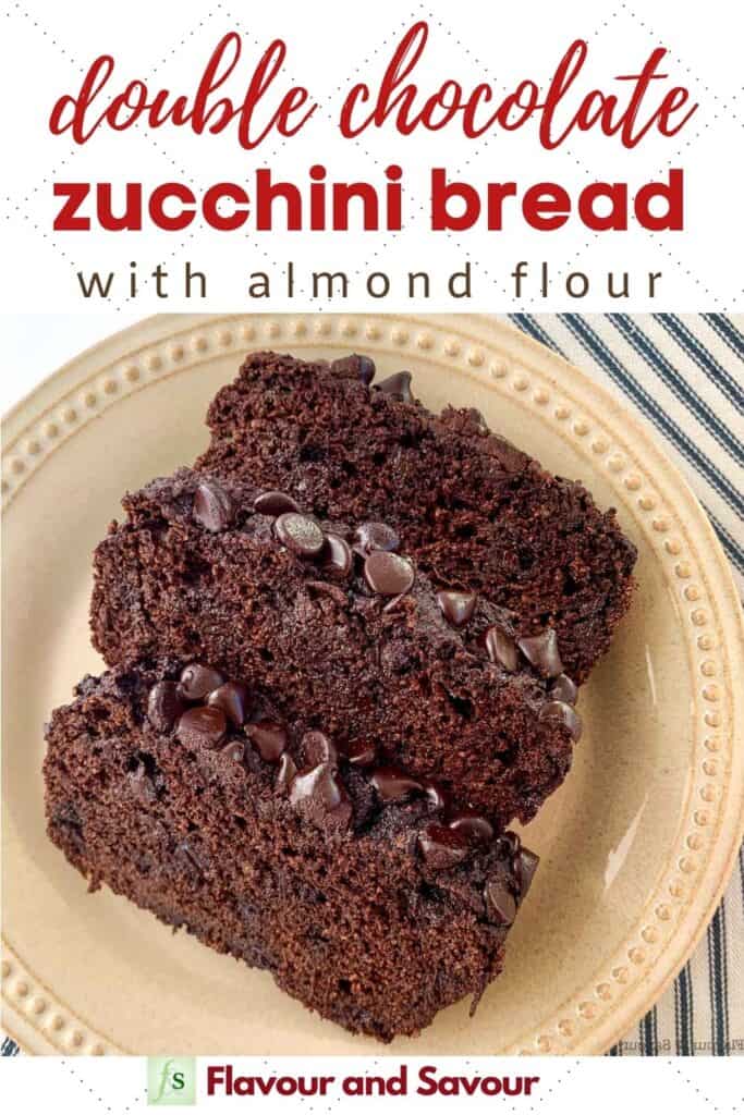 text and image for double chocolate zucchini bread