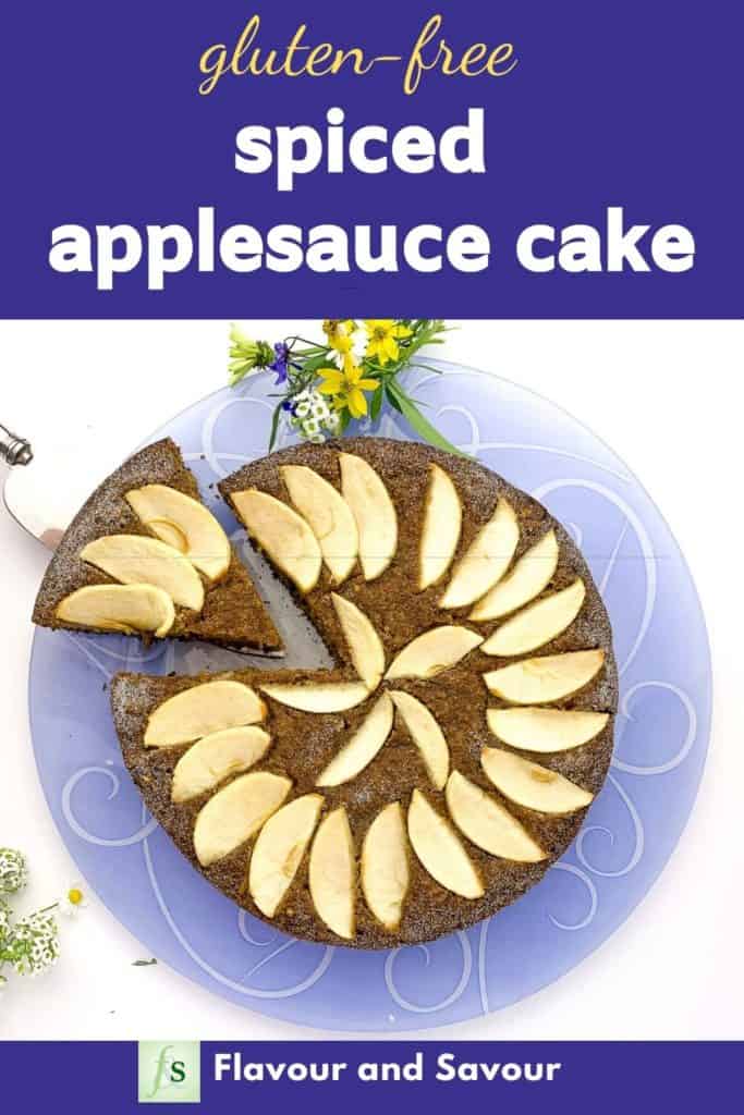 Image for Spiced Applesauce Cake with text overlay