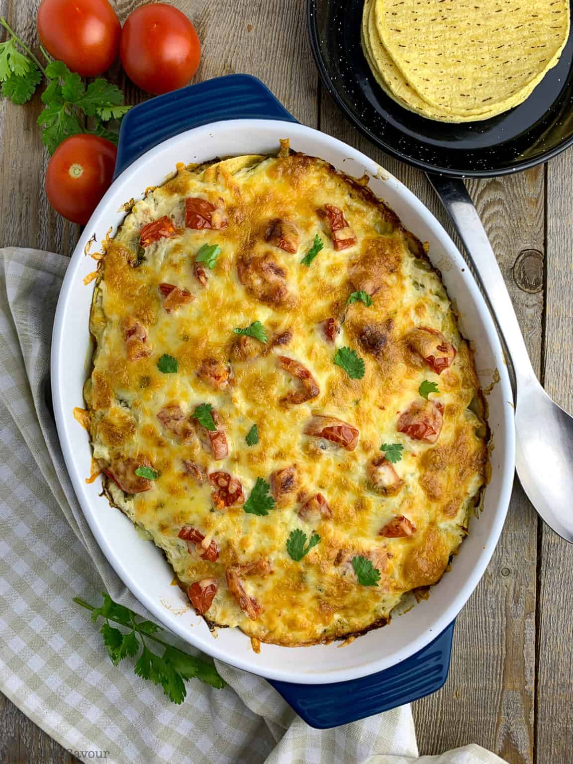 Salsa Verde Chicken Tortilla Casserole Flavour and Savour