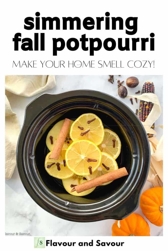 Image and text overlay for Simmering Fall Potpourri