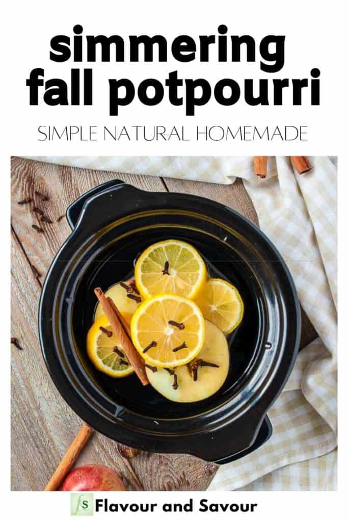 Pinterest image for Simmering Fall Potpourri Simple Natural Homemade