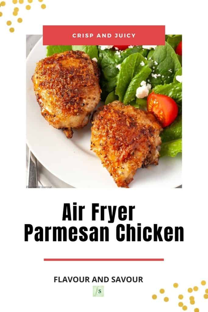 Image and text for Air Fryer Parmesan Chicken