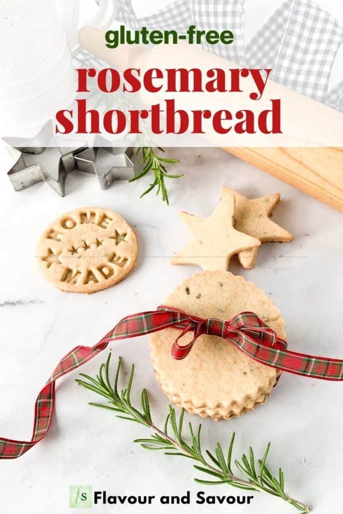 Image and text for Rosemary Shortbread Cookies