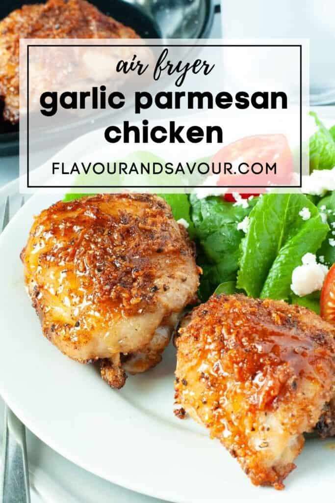 Crispy Parmesan Air Fryer Chicken Thighs