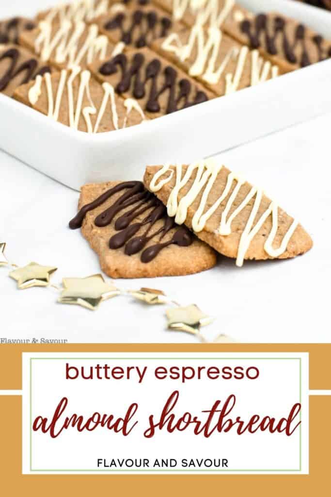 image with text for espresso almond flour shortbread