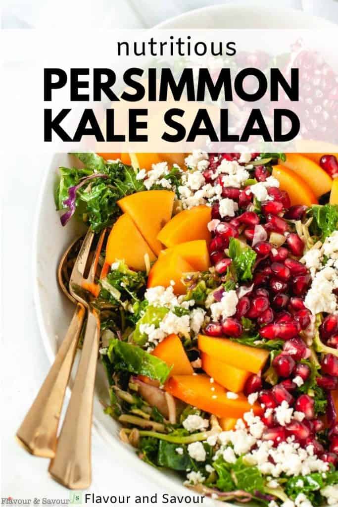 text and image for Persimmon Kale Salad