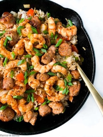 Easy Cajun Shrimp Fried Rice - Flavour and Savour