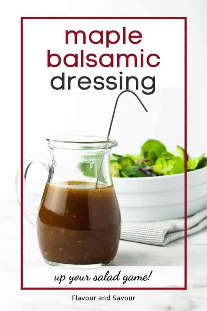 Image with text overlay Maple Balsamic Dressing