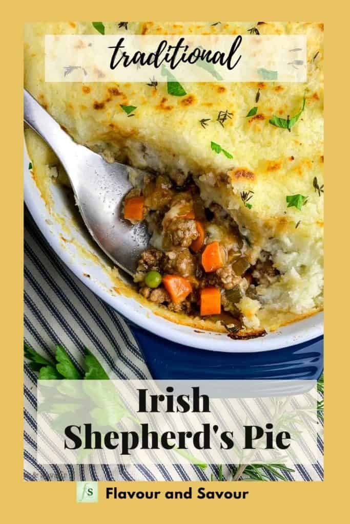Text and image for Traditional Irish Shepherd's PIe