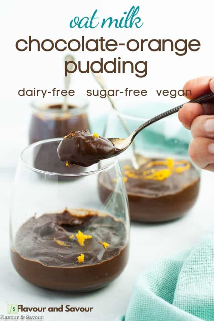 Image with Text Overlay for Chocolate-Orange Pudding