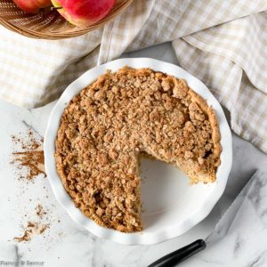 Overhead view of Gluten-free Dutch Apple Pie