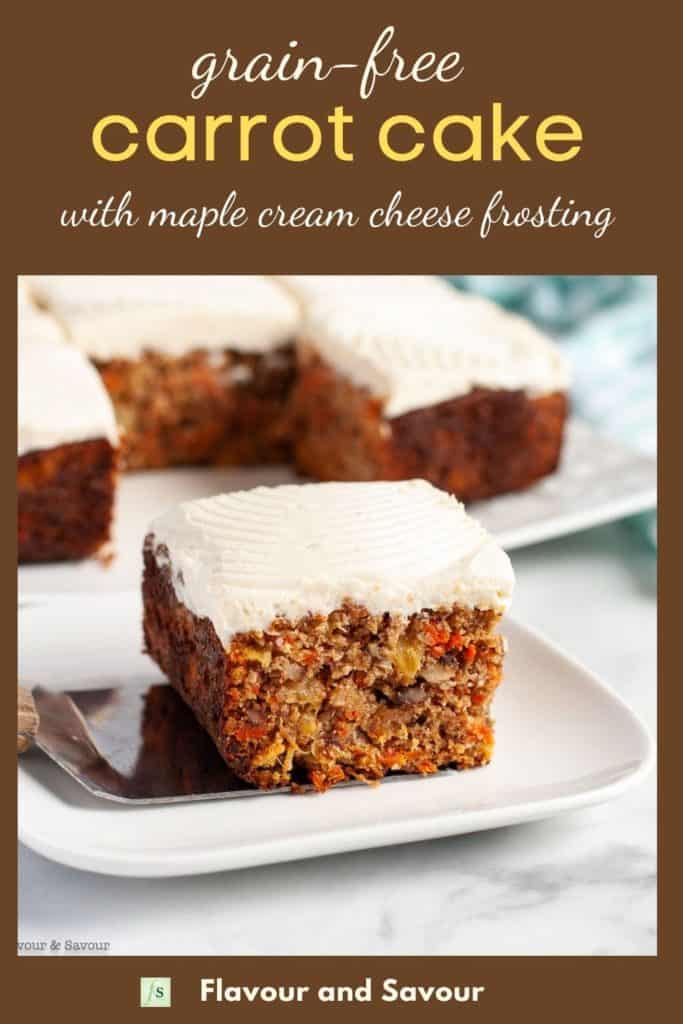 Image and text for Grain-free Carrot Cake with Maple Cream Cheese Frosting
